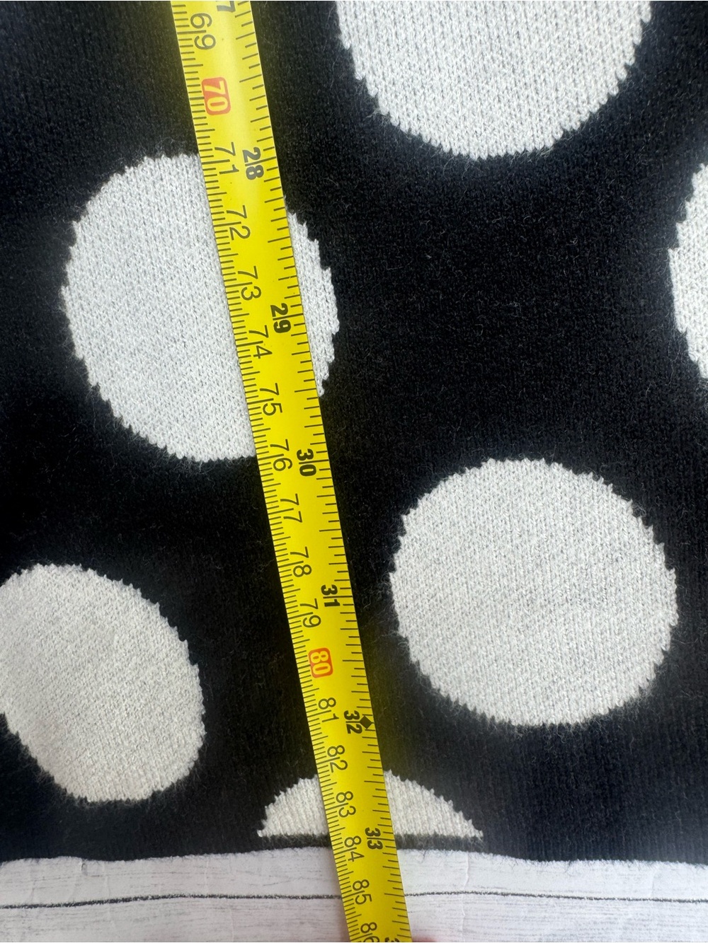 Anthropologie NWT Black White Polka Dot Knit Mini Dress XS $148 Quiet Lux 1960’s - Picture 6 of 11